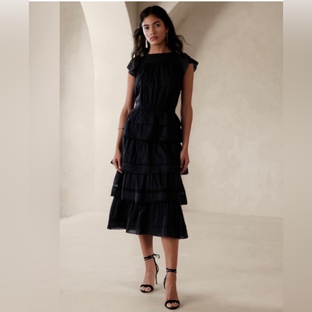 Banana Republic | Selene midi dress | black | size S | women’s